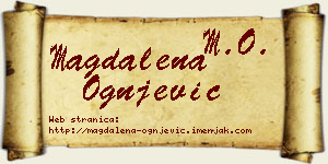 Magdalena Ognjević vizit kartica